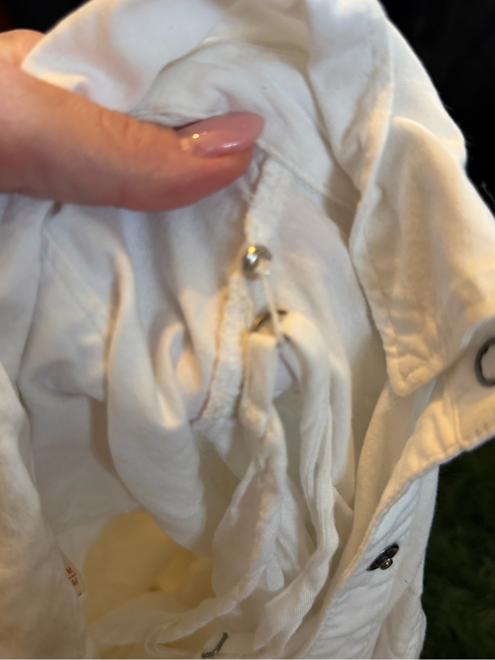Free People White Eyelet Button-Front Tunic - Picture 4 of 11
